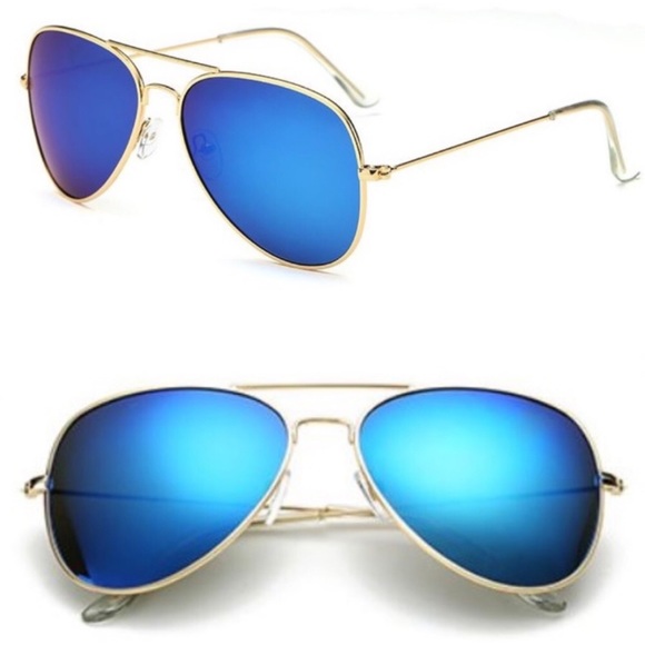 Blue Aviator Sunglasses - Picture 2 of 7